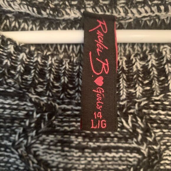 Rachel B Girls salt and pepper sweater - Picture 2 of 2